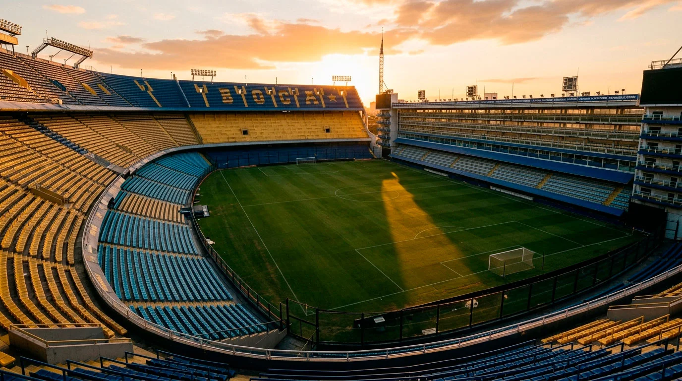 Vista de La Bombonera durante un Superclásico Boca vs River